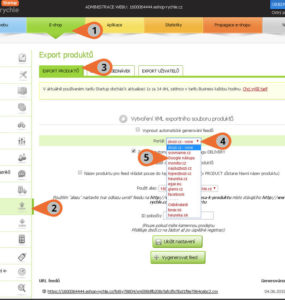 Ukázka administrace eshopu postaveného na platformě Eshop-rychle.cz